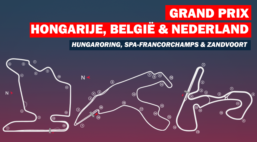 Circuits van de week: Hungaroring, Spa-Francorchamps & Zandvoort