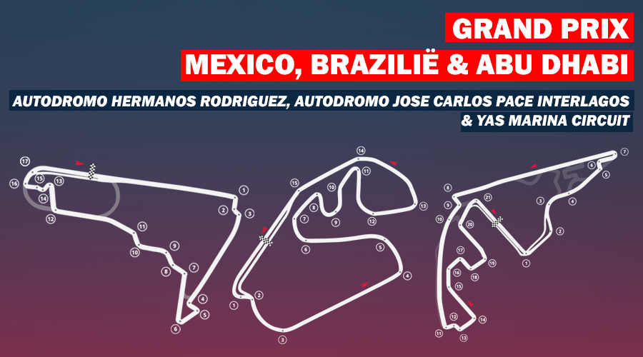 Circuits van de week: Hermanos Rodriguez, Interlagos & Yas Marina
