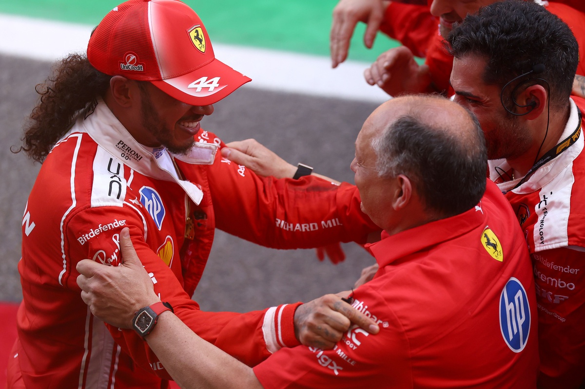 Hamilton na eerste Ferrari-zege: 