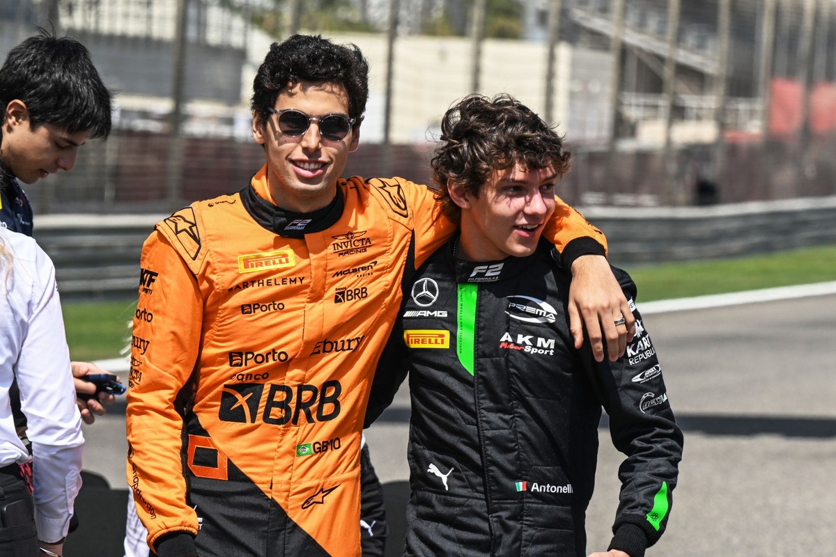 Gabriel Bortoleto over F1-successen van Kimi Antonelli en Isack Hadjar: 'Laten we zien waar we over 20 jaar staan'