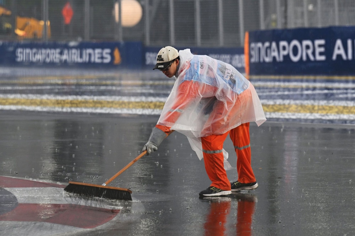 Kwalificatie F1 GP Singapore uitgesteld na verregende sprint