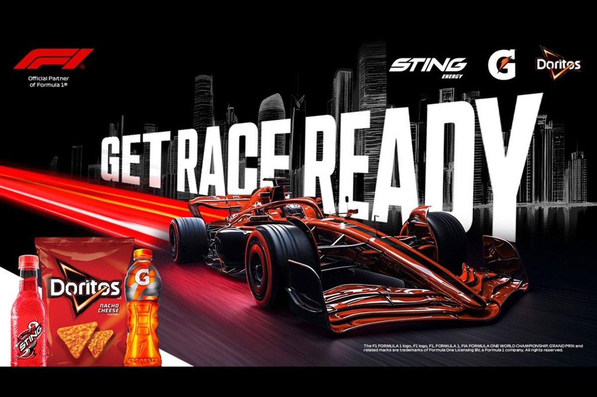 PepsiCo terug op de F1-grid met Gatorade, Doritos en Sting Energy