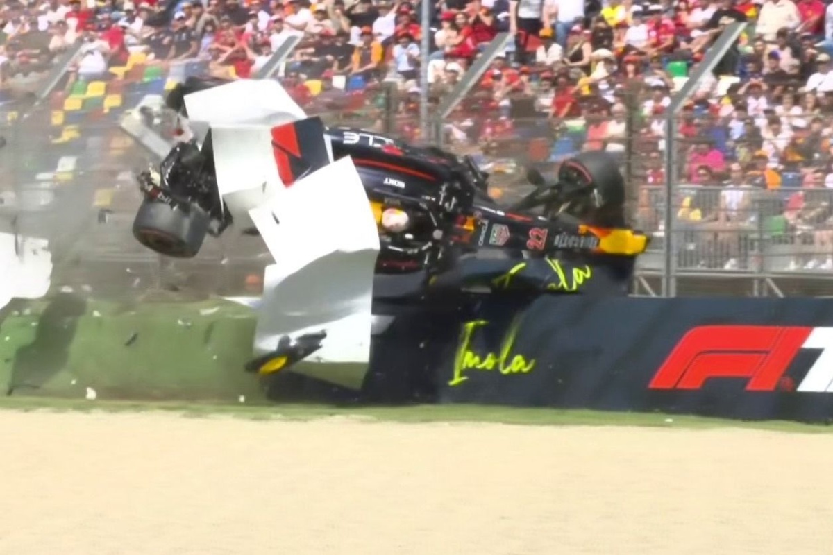 Zeer zware crash van Yuki Tsunoda tijdens F1-kwalificatie in Imola